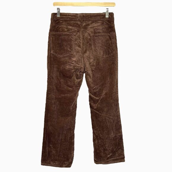 Pilcro Anthropologie The Yaya Mid-Rise Corduroy Crop Flare Pants Size 29 Brown - Picture 3 of 16